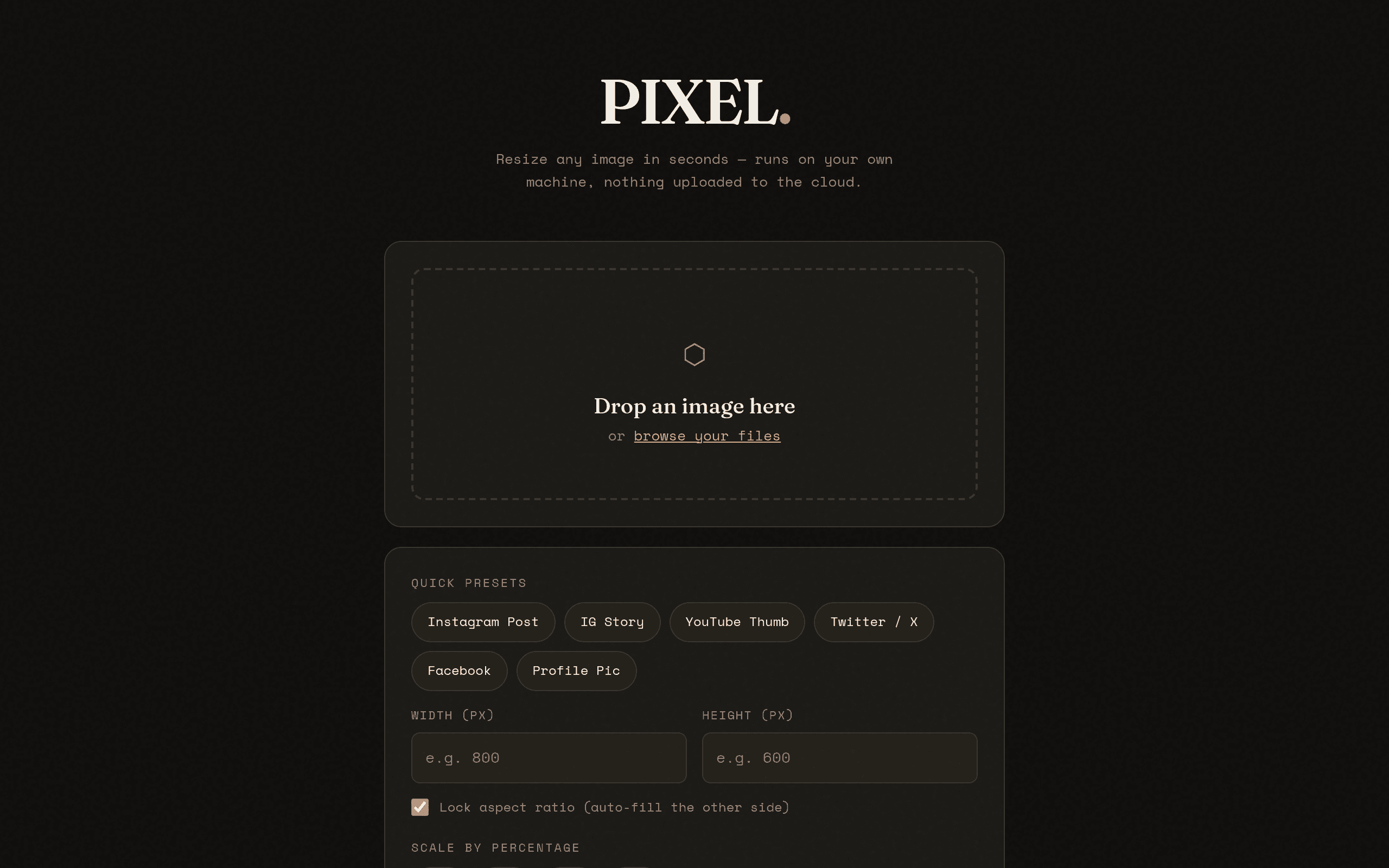 Screenshot of IMAGE RESIZER