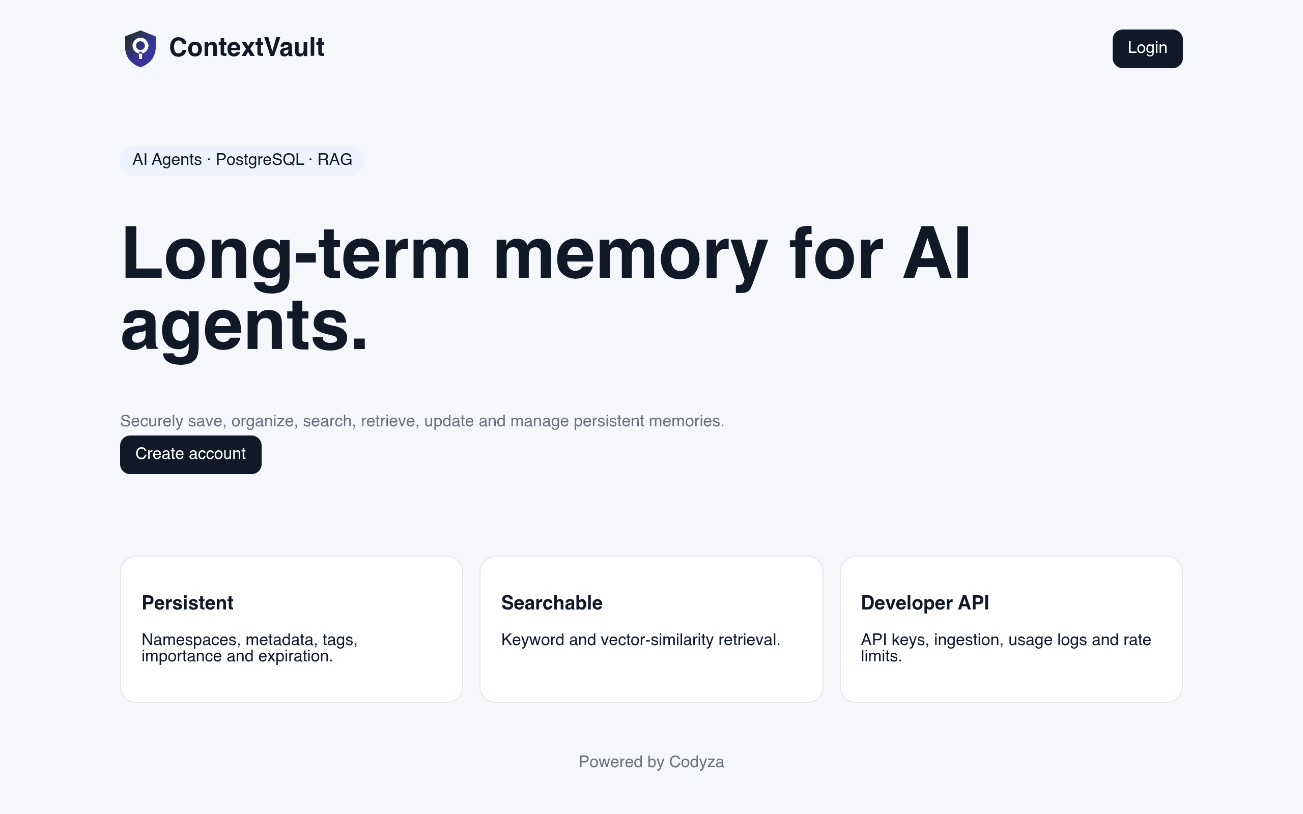Screenshot of ContextVault