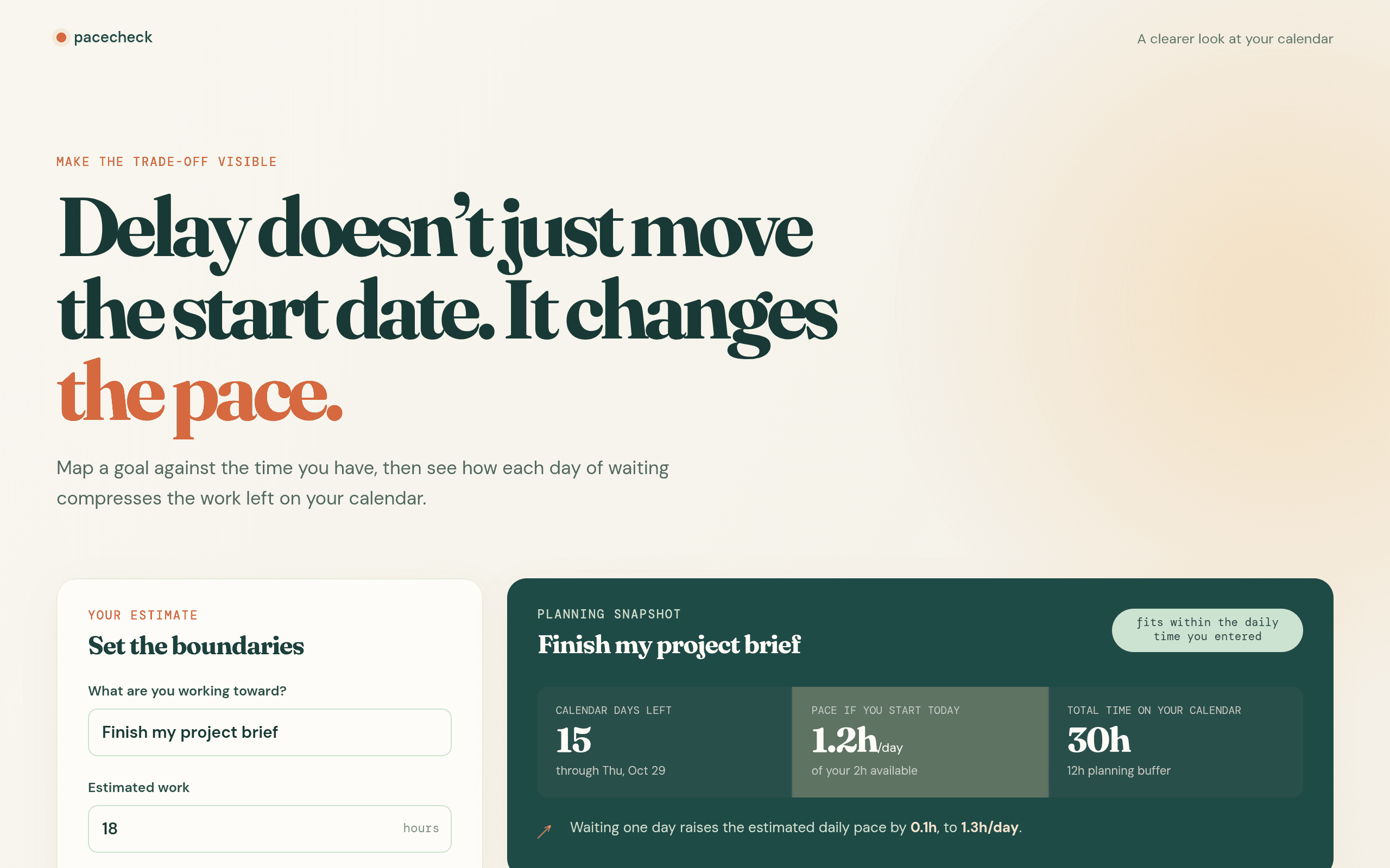 Screenshot of Procrastination Cost Calculator